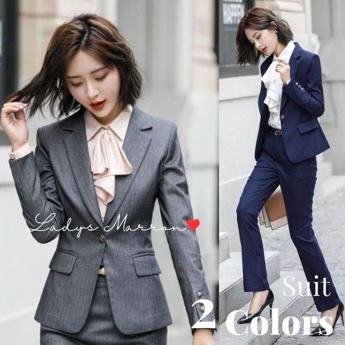 楽天市場】グレースーツ レディース 紺スーツ レディーススーツ