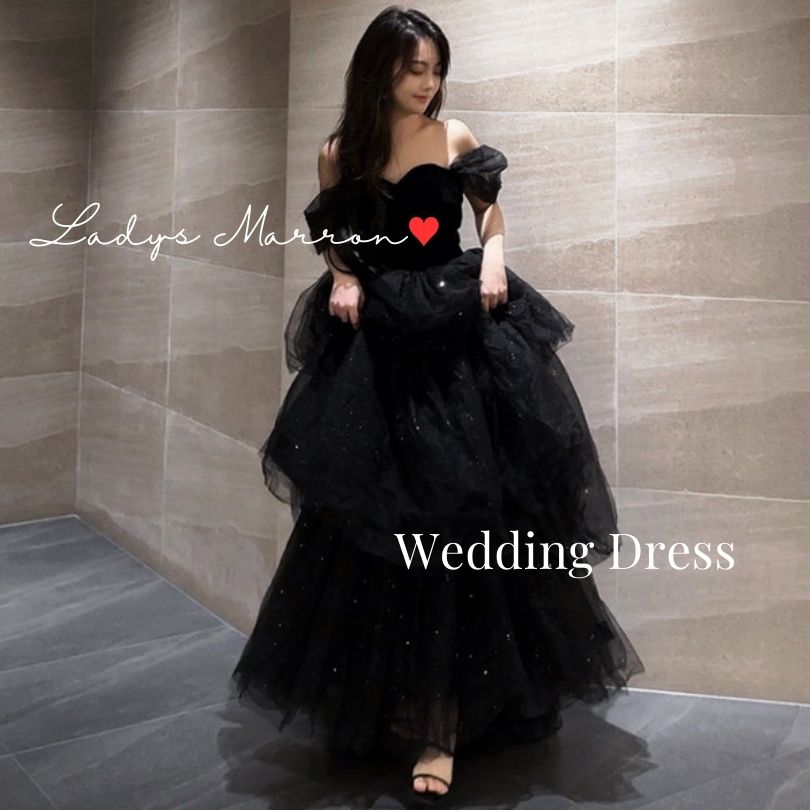 楽天市場】【一部即納】前撮り ドレス 黒 ウェディングドレス
