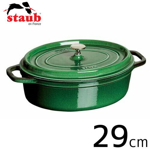 楽天市場】staub ココット オーバル 23cm バジルグリーン 40509－646の通販