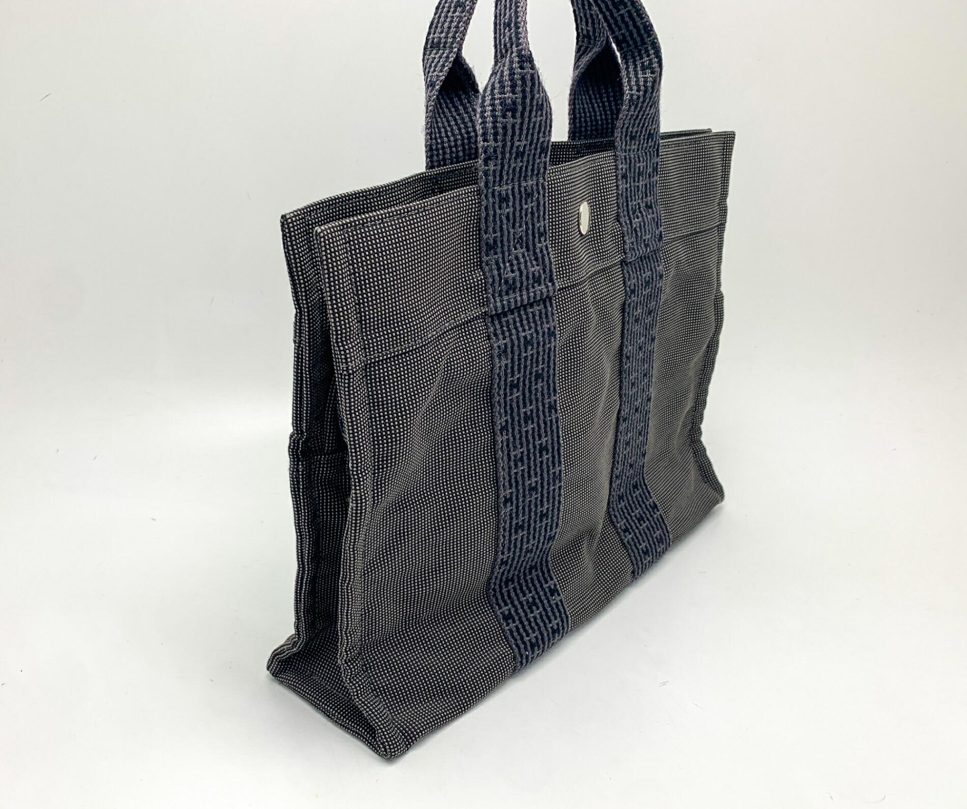 楽天市場】HERMES エルメス グレー ブラック 黒 エールラインPM トート