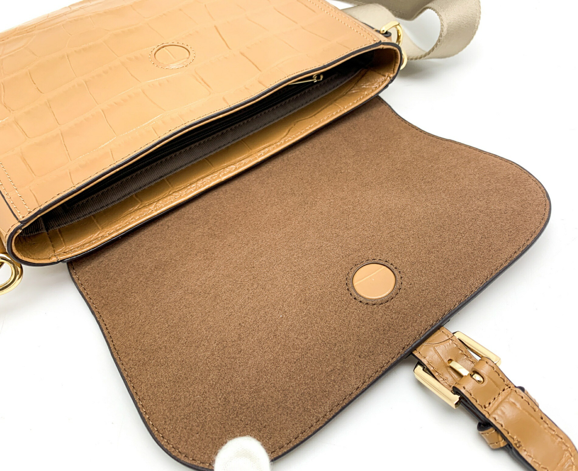 楽天市場】FURLA フルラ 茶系 ブラウン キャメル クロコ調 ショルダー