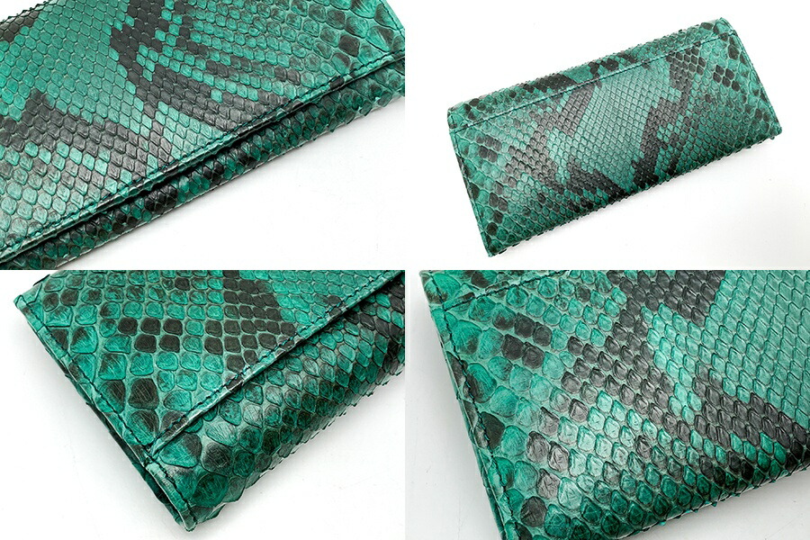 楽天市場】GUCCI グッチ グリーン系 緑 パイソンレザー 蛇革 長財布