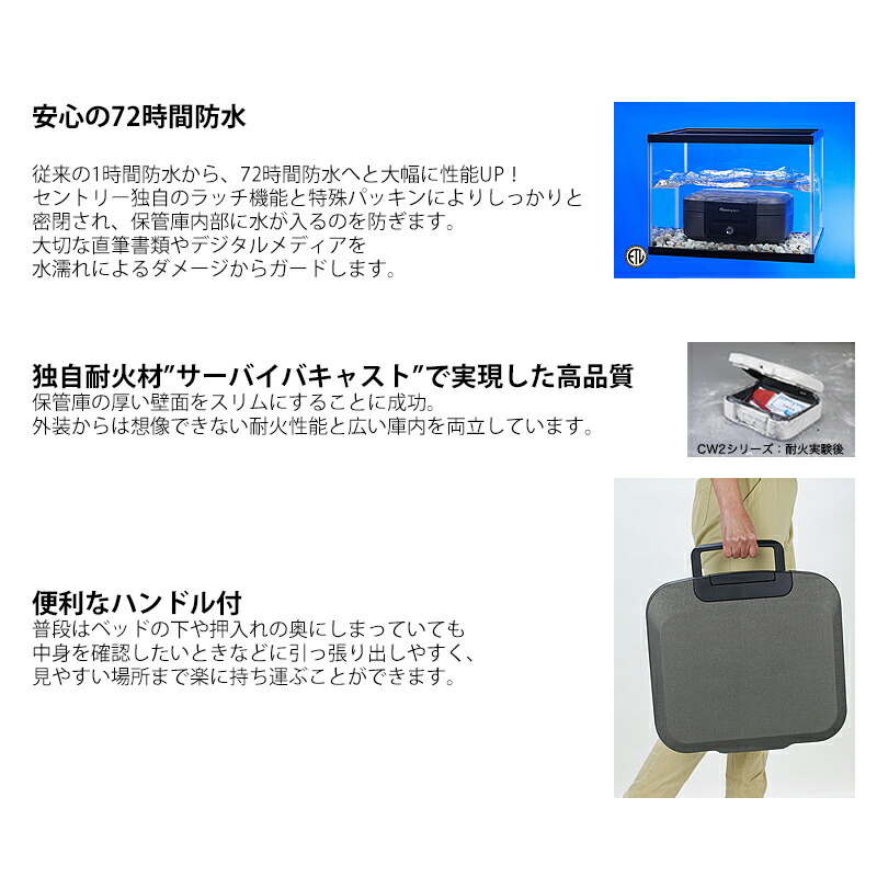 楽天市場】【選ぶ景品】 セントリー ポータブル耐火・防水保管庫