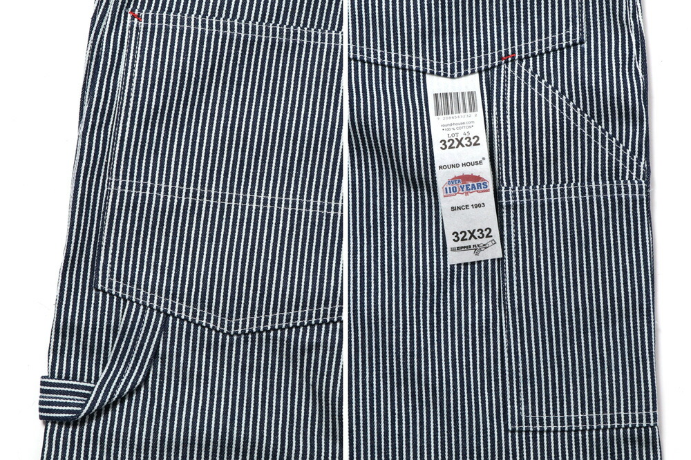 楽天市場】裾上げ無料 ROUND HOUSE ヒッコリー ストライプ