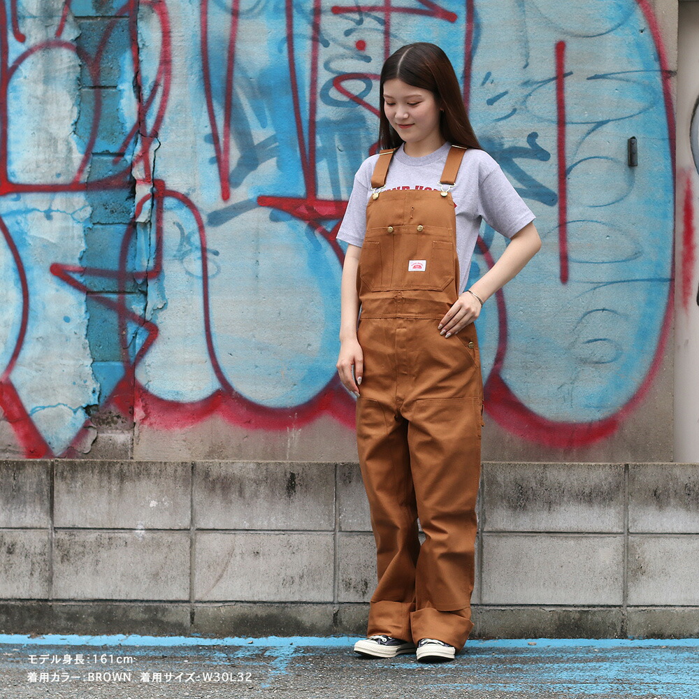楽天市場】裾上げ無料 ROUND HOUSE ダック オーバーオール #83 #383