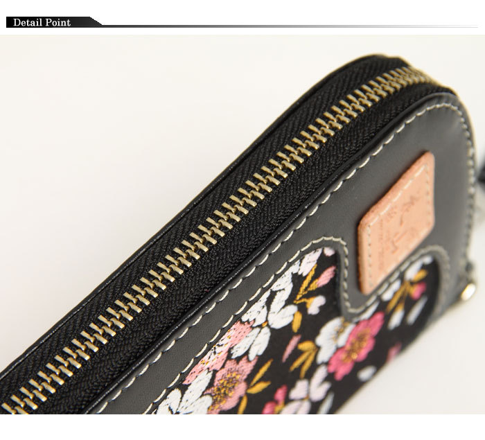 楽天市場】花山[かざん] ロングZIPウォレット/和柄/本革/W-48K/送料