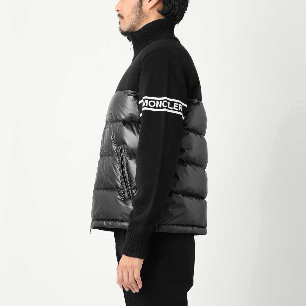 楽天市場】モンクレール MONCLER ダウン切り替え ニットブルゾン