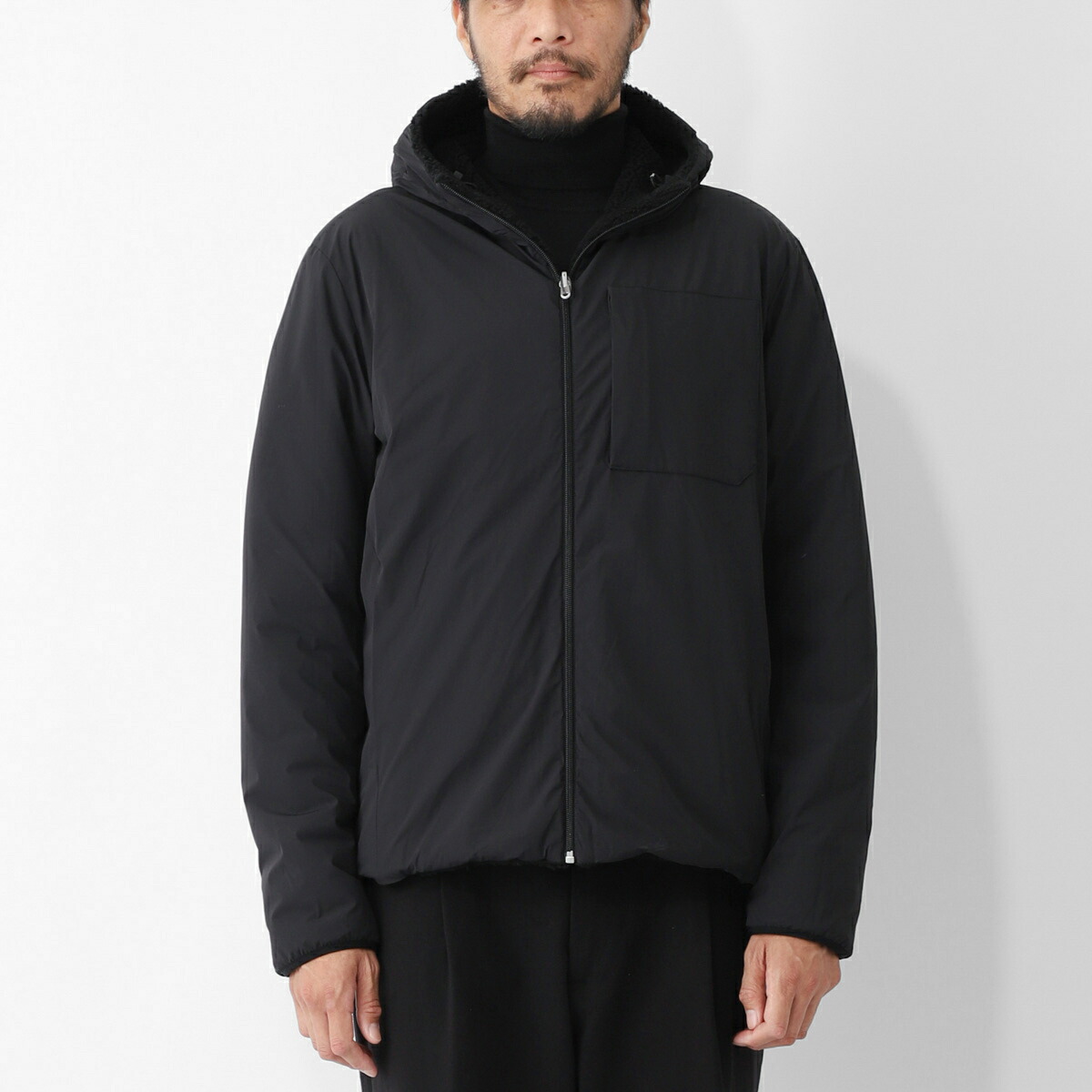 楽天市場】ヘルノ HERNO ボアジャケット ボアブルゾン ブラック メンズ