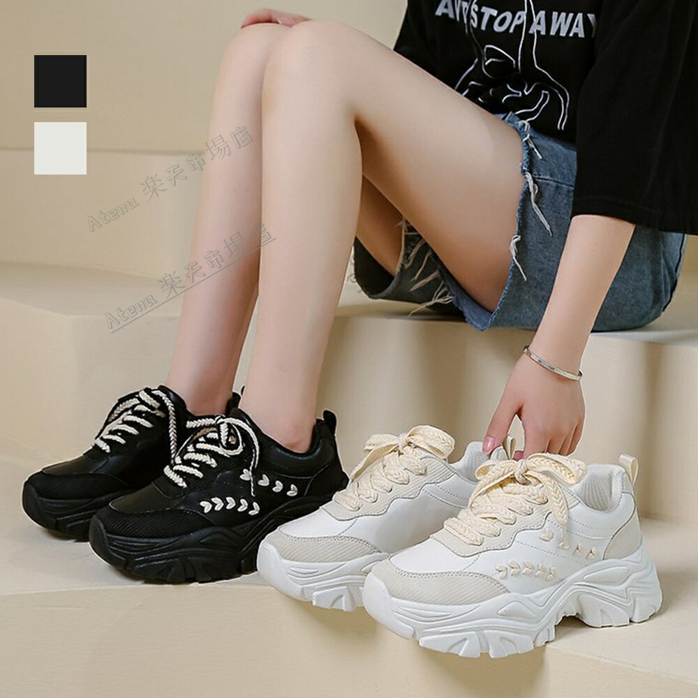 楽天市場】厚底スニーカー レディース シューズ ダッド スニーカー