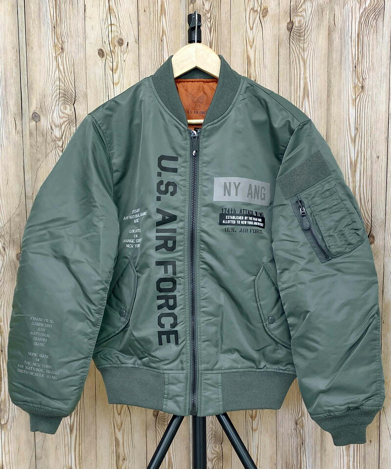 楽天市場】送料無料 AVIREX アヴィレックス MA1 -REFLECT STENCIL