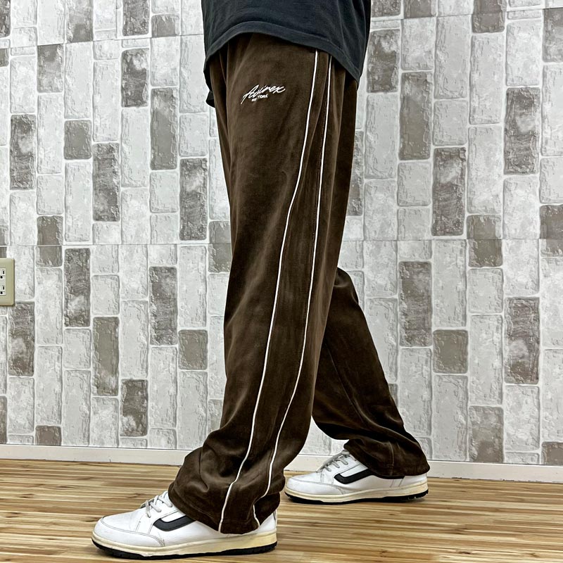 楽天市場】送料無料 AVIREX アヴィレックス VELOUR PANTS CURSIVE LOGO