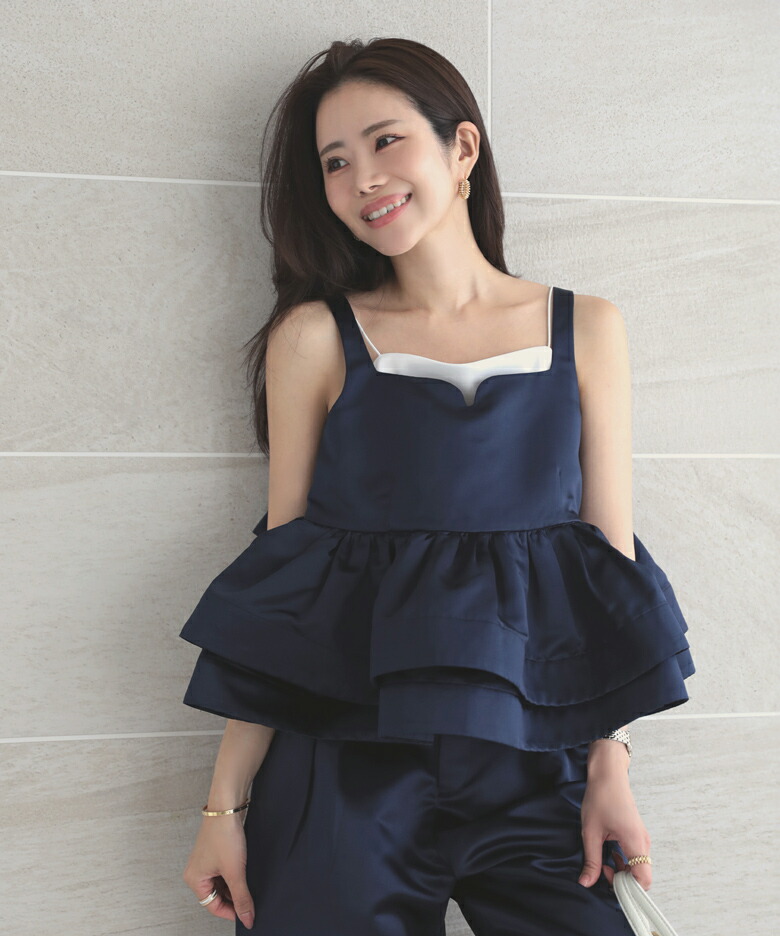 楽天市場】再販！□manaodaysさんコラボ サテンビスチェ 裾フレア