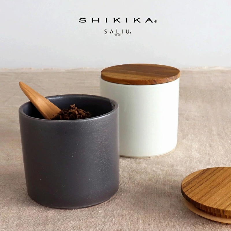 楽天市場】キャニスター SHIKIKA 保存容器 灰白 墨 白 黒 300ml オフ