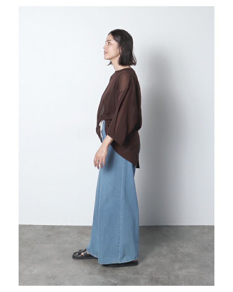 楽天市場】シアーニットトップス ※8月4日20時ダークブラウン再販いたし