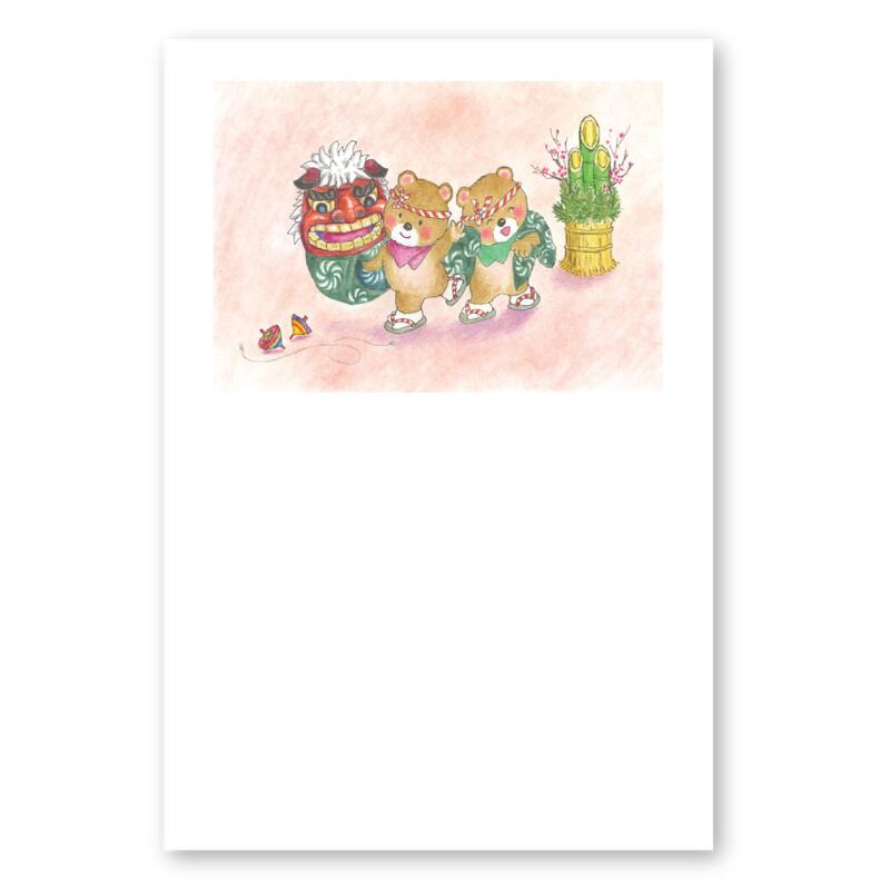 楽天市場】年賀状 はがき 障害者アート 2026年 ポストカード 私製 新年