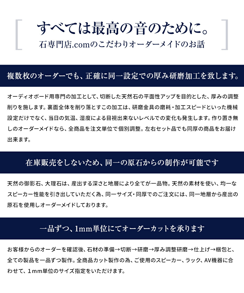 楽天市場】大理石 御影石 オーディオボードSSサイズ 599平方センチ