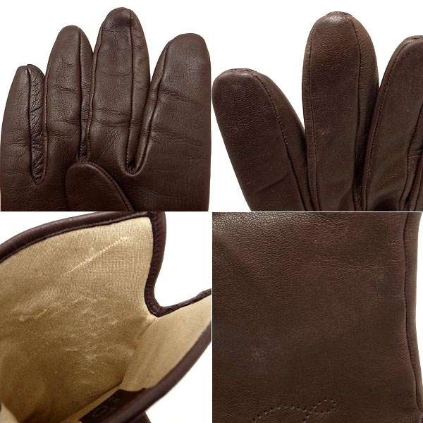 楽天市場】【緑屋質屋】ロエベ レザー手袋(グローブ) パンチング CUIR