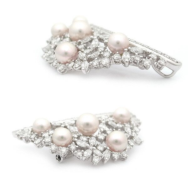 楽天市場】【緑屋質屋】田崎(タサキ・TASAKI) パール・ダイヤ ブローチ