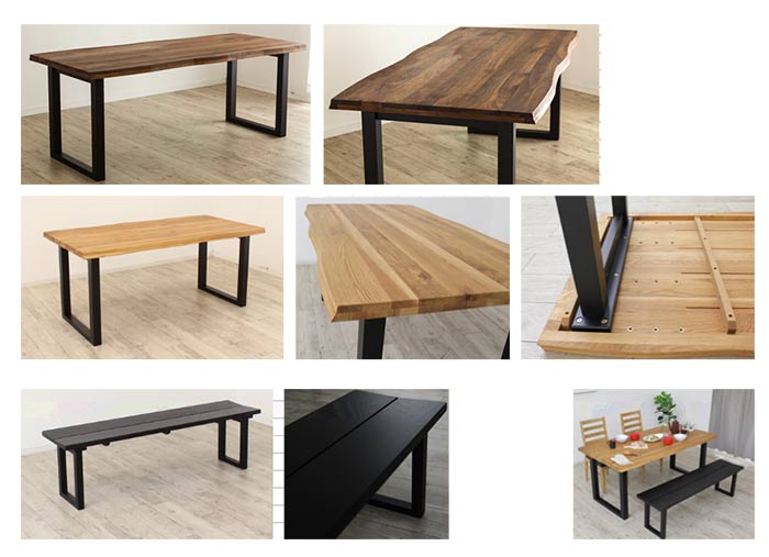 楽天市場】ダイニングテーブル 単品 幅165cm ウォールナット無垢集成材