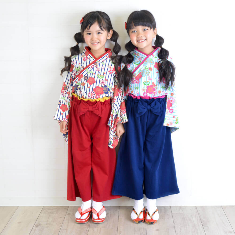 楽天市場】袴 セットアップ 定番 90 100 110 120 女の子 女児 ガールズ