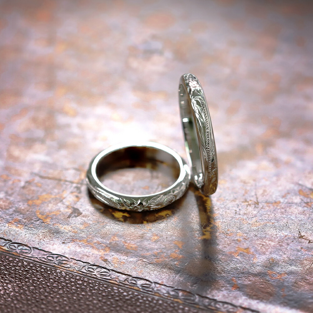 楽天市場】ハワイアンジュエリー プラチナ リング ペアリング 刻印無料