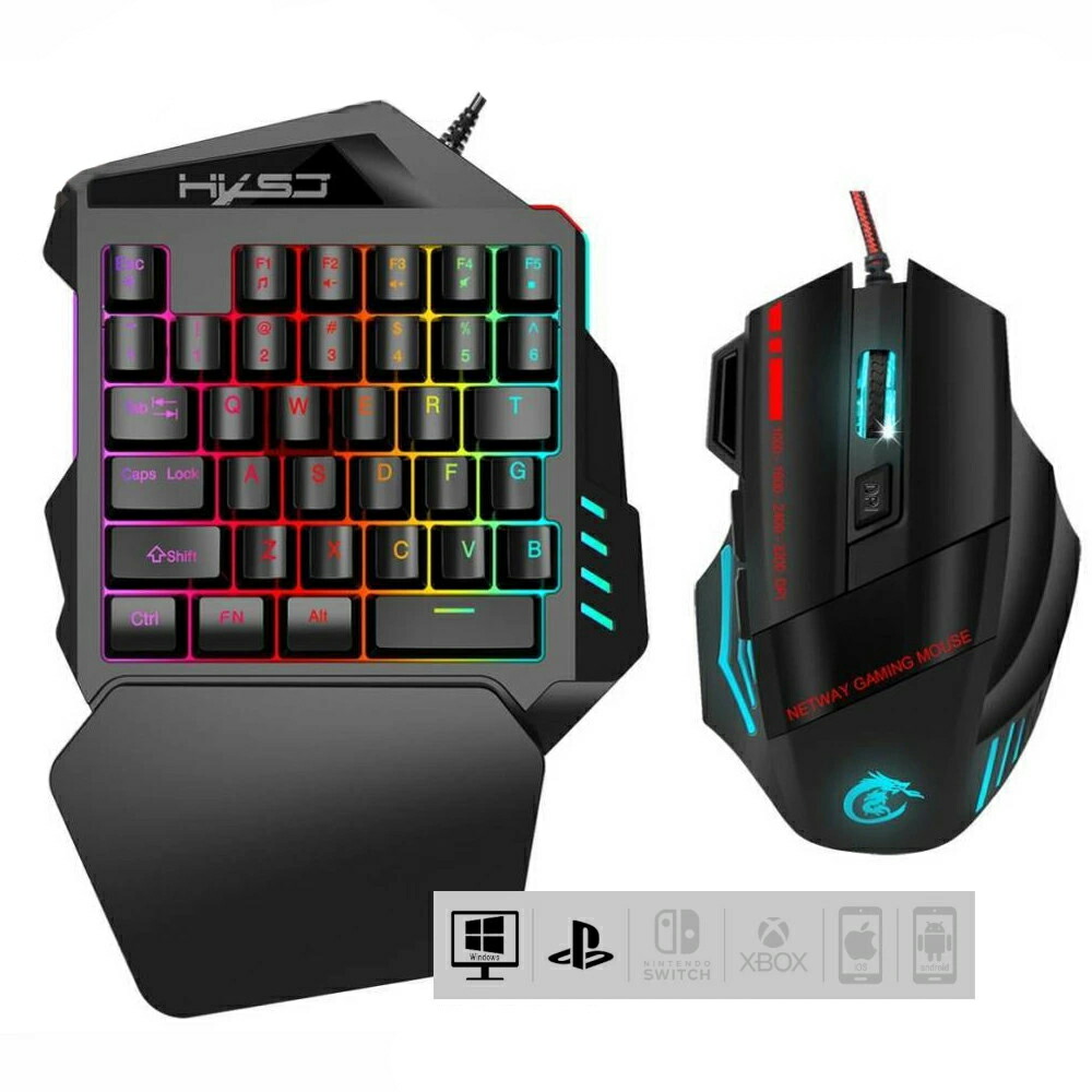 楽天市場】最新モデル型 Bタイプ キーマウセット 片手 キーボード