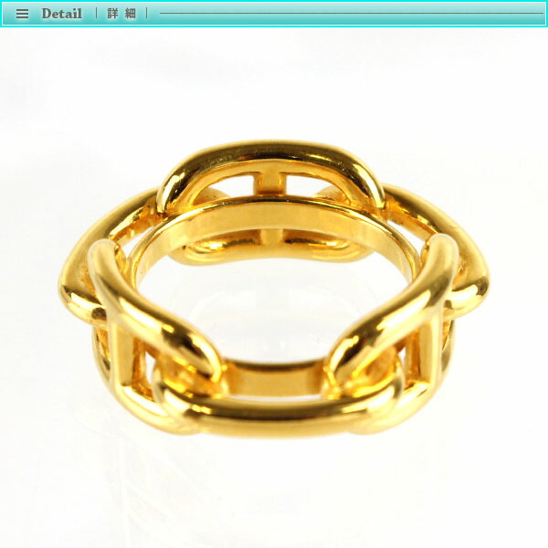 楽天市場】Hermes エルメス シェーヌダンクル スカーフリング ゴールド