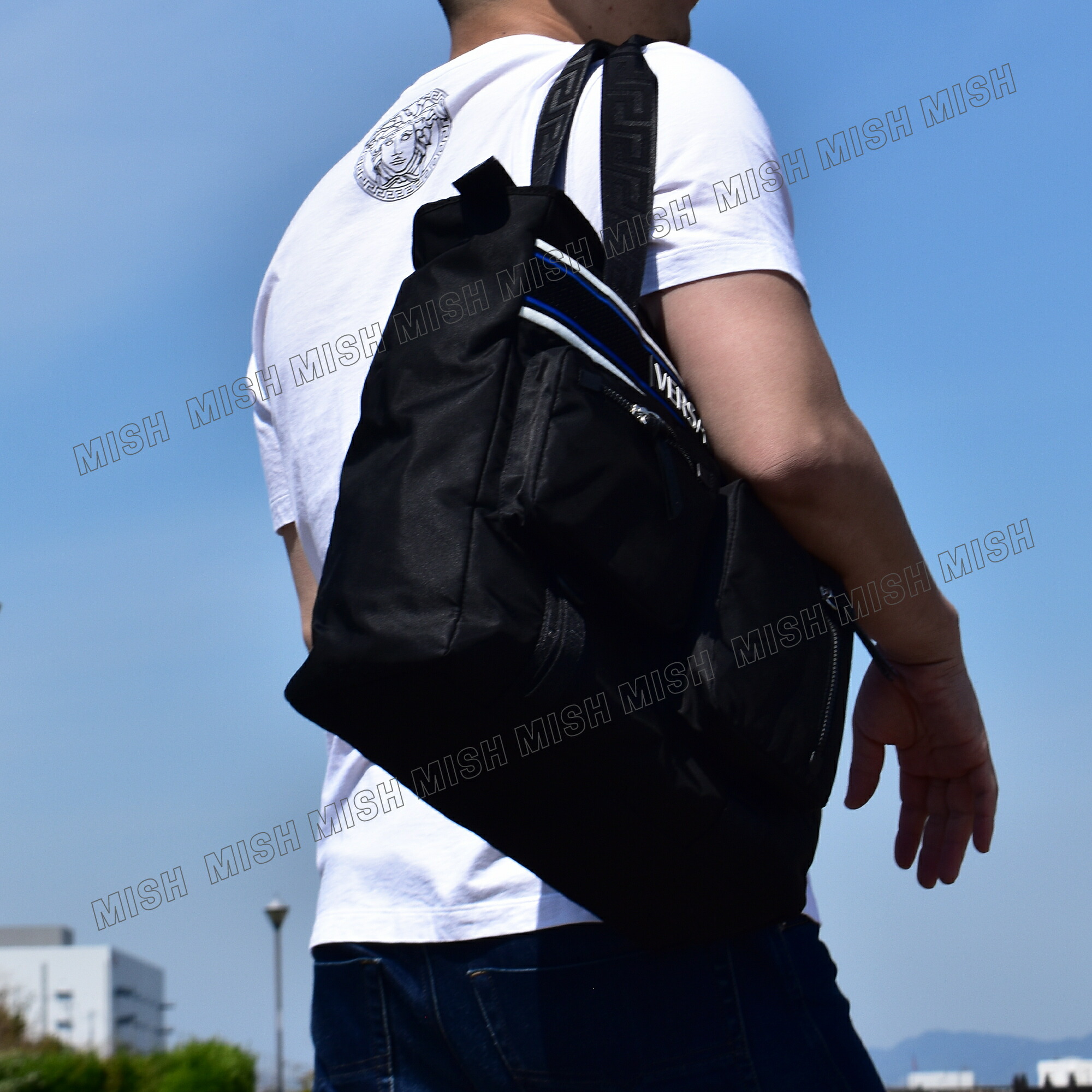 楽天市場】ヴェルサーチ バッグ トートバッグ ナイロン ロゴ A4 メンズ