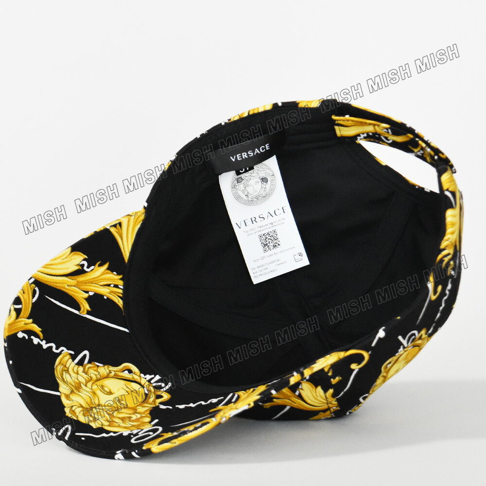 楽天市場】ヴェルサーチ キャップ メデューサ バロック 総柄 ブラック