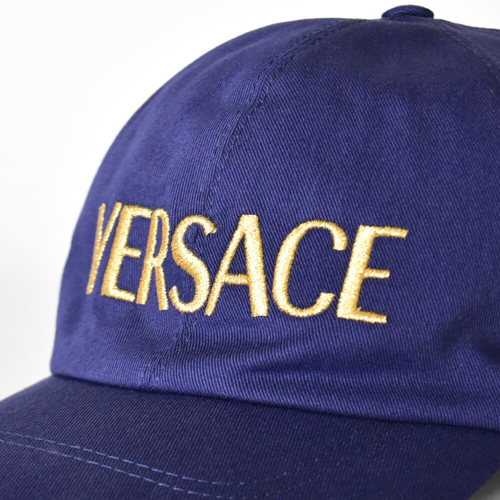 楽天市場】ヴェルサーチ キャップ ロゴ 刺繍 ネイビー メンズ ブランド