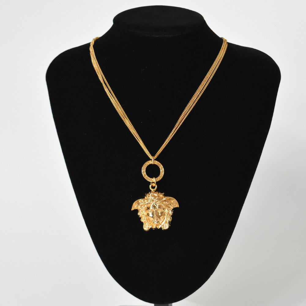 楽天市場】ヴェルサーチ ネックレス メデューサ 3連チェーン グレカ