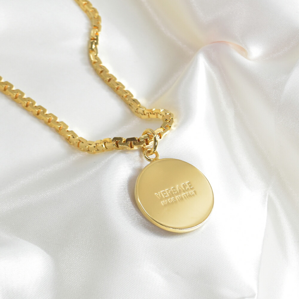 楽天市場】ヴェルサーチ ネックレス メデューサ ミニメダリオン グレカ