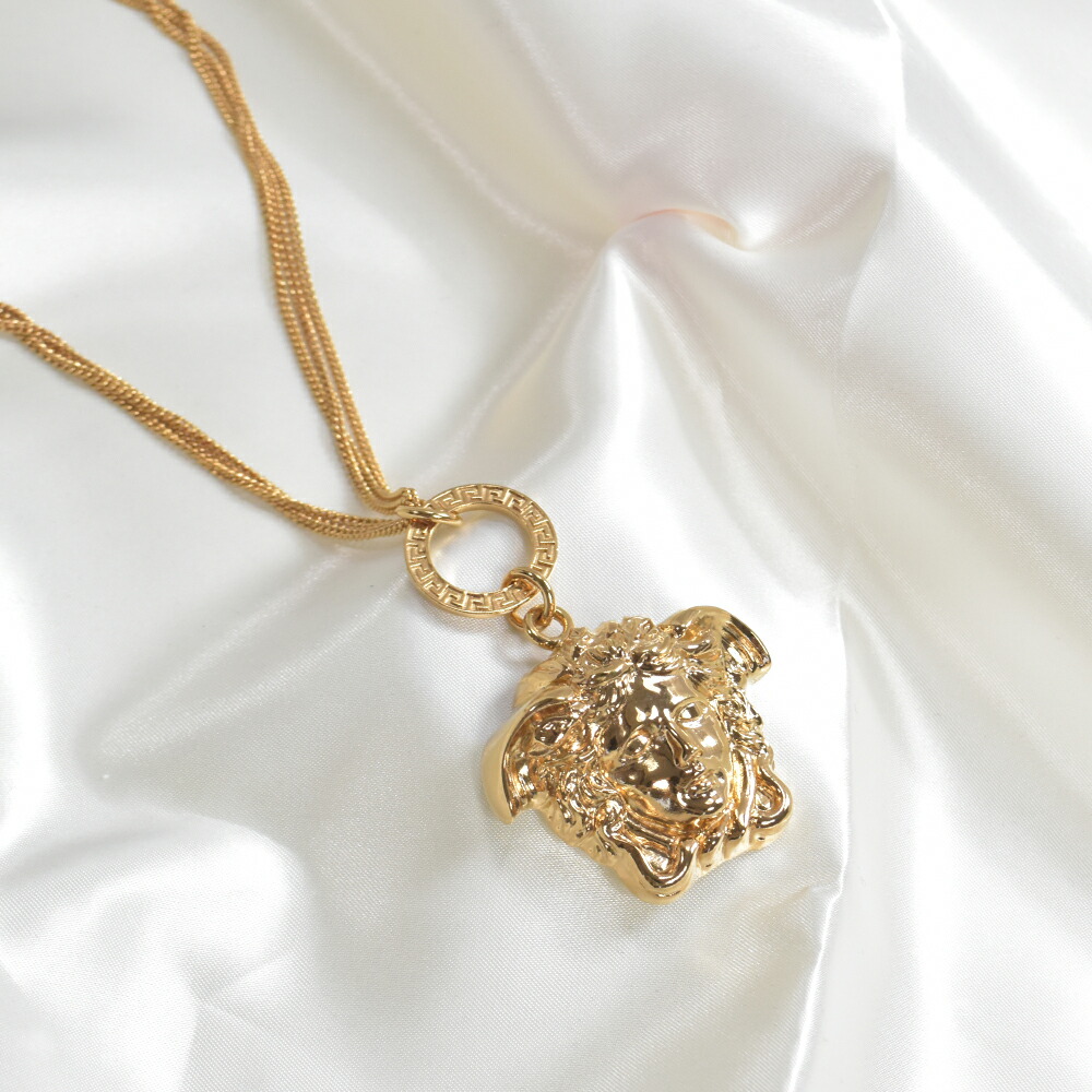 楽天市場】ヴェルサーチ ネックレス メデューサ 3連チェーン グレカ