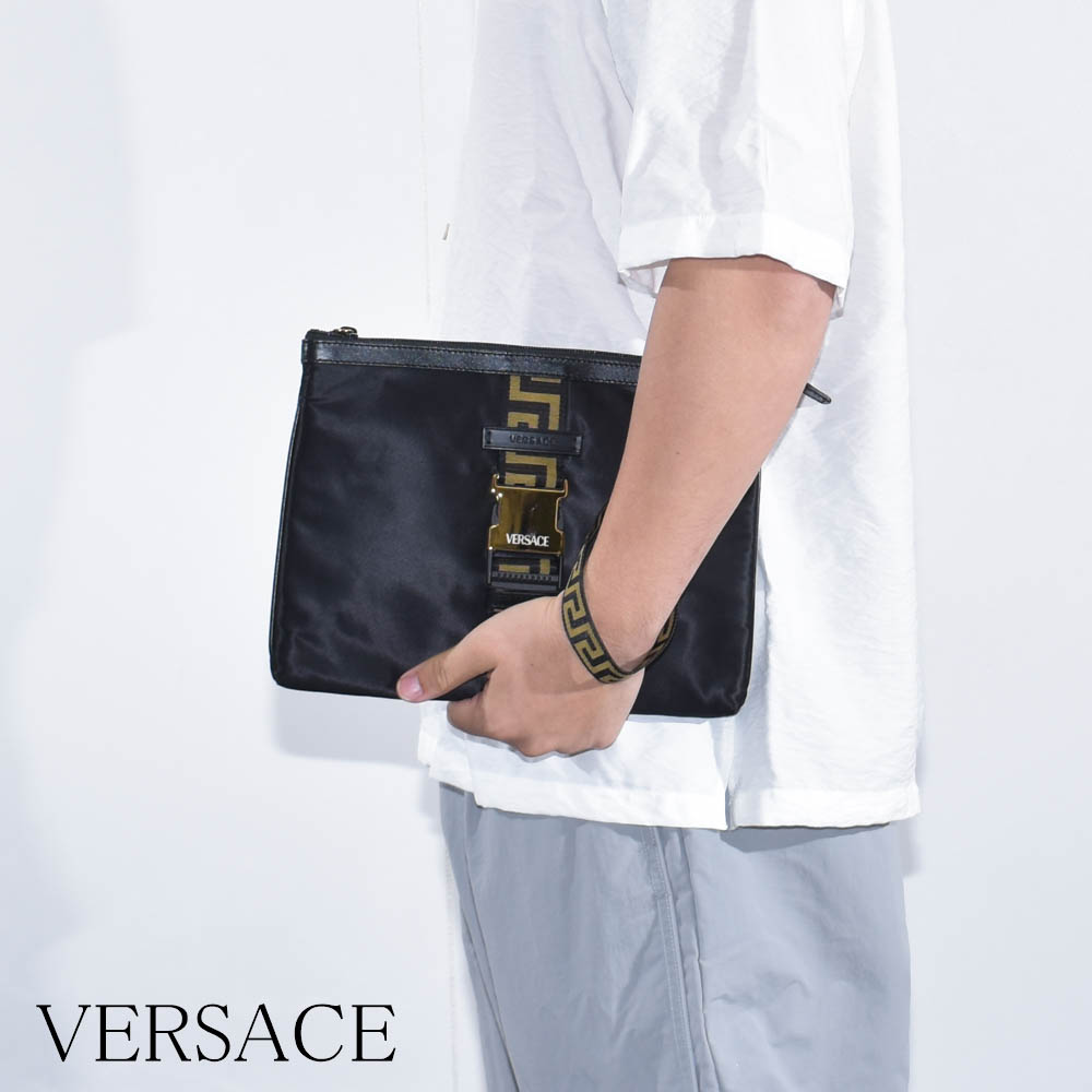 楽天市場】ヴェルサーチ クラッチバッグ グレカ メンズ ブラック