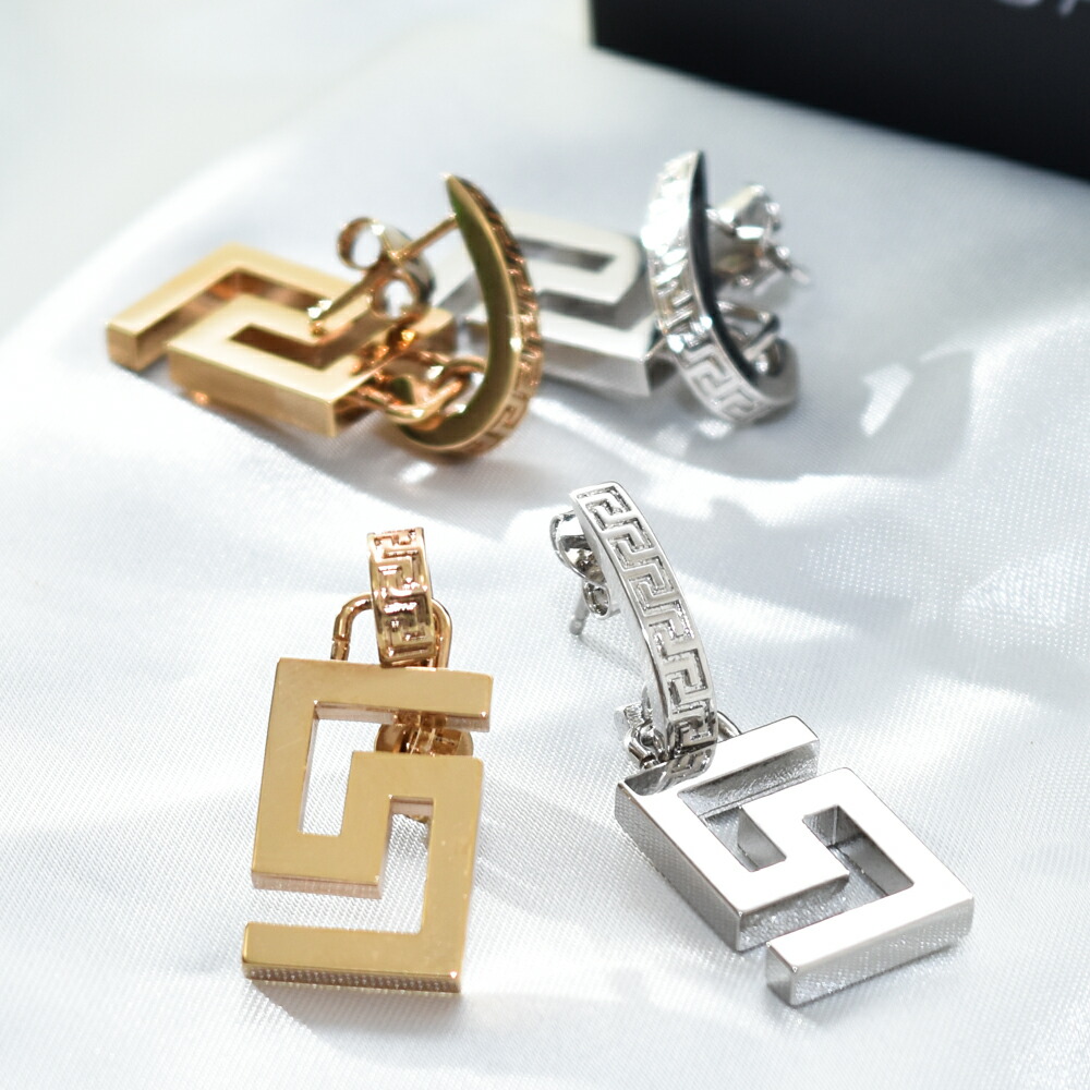 楽天市場】ヴェルサーチ ピアス ゴールド グレカ グリーク メンズ