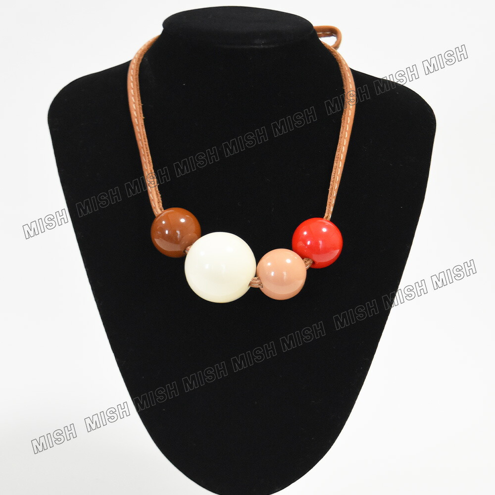 楽天市場】マルニ ネックレス レディース 本革 ブラウンレザー リボン