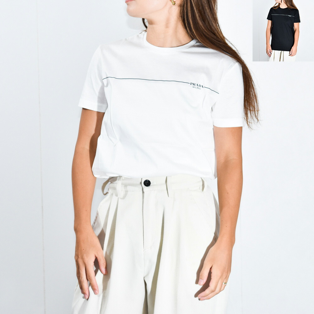 楽天市場】プラダ Tシャツ レディース シンプル 半袖 ロゴ PRADA 39507