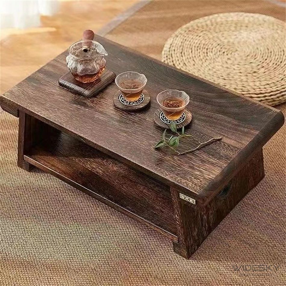 楽天市場】実木茶テーブル木製テーブル ローテーブル木製 座卓 お茶