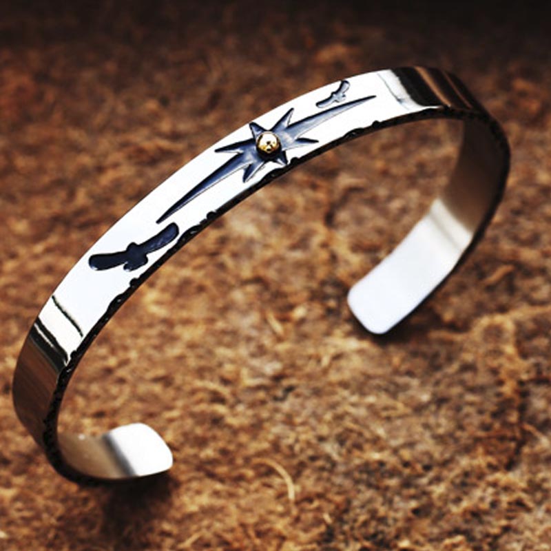 楽天市場】インディアンジュエリーステンレスバングル アームレット