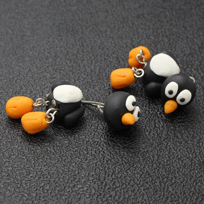 楽天市場】フィギアピアス（ペンギン）/1個販売 ペンギン バック