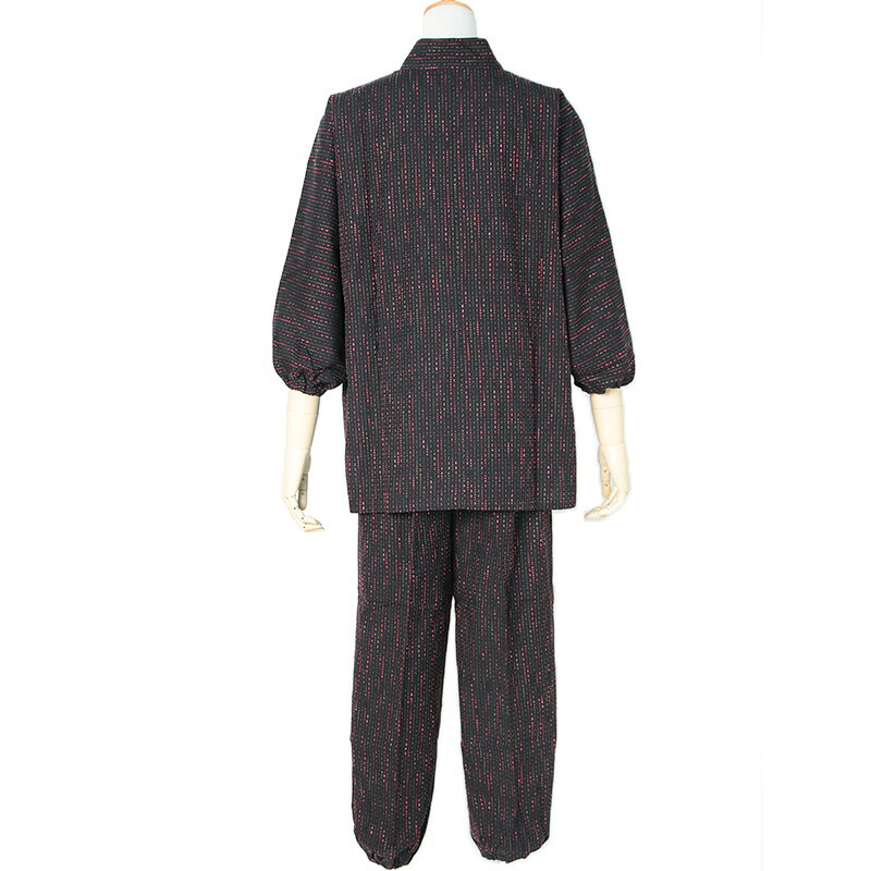 楽天市場】新型 作務衣 さむえ しずく刺し子 日本製 綿100% レディース