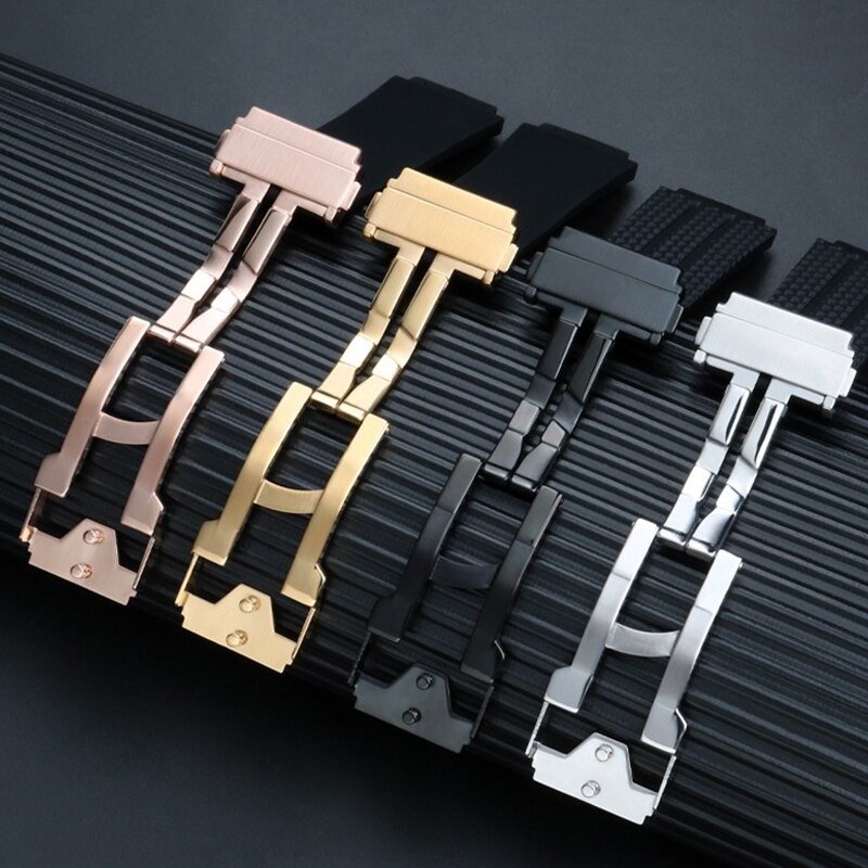 楽天市場】ウブロ 互換 ラバーベルト ブラック 26x19x22mm バックル