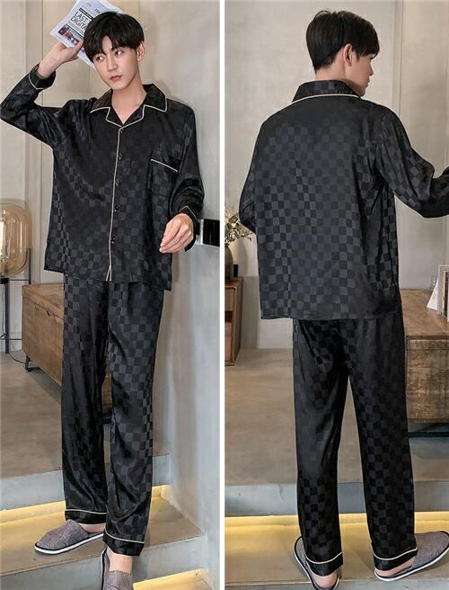 楽天市場】シルク パジャマ メンズ 長袖 前開き セットアップ 春秋 夏