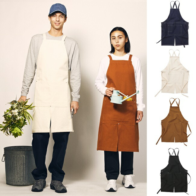 楽天市場】ウォッシュ キャンバス＆ツイル エプロン（クロスタイプ