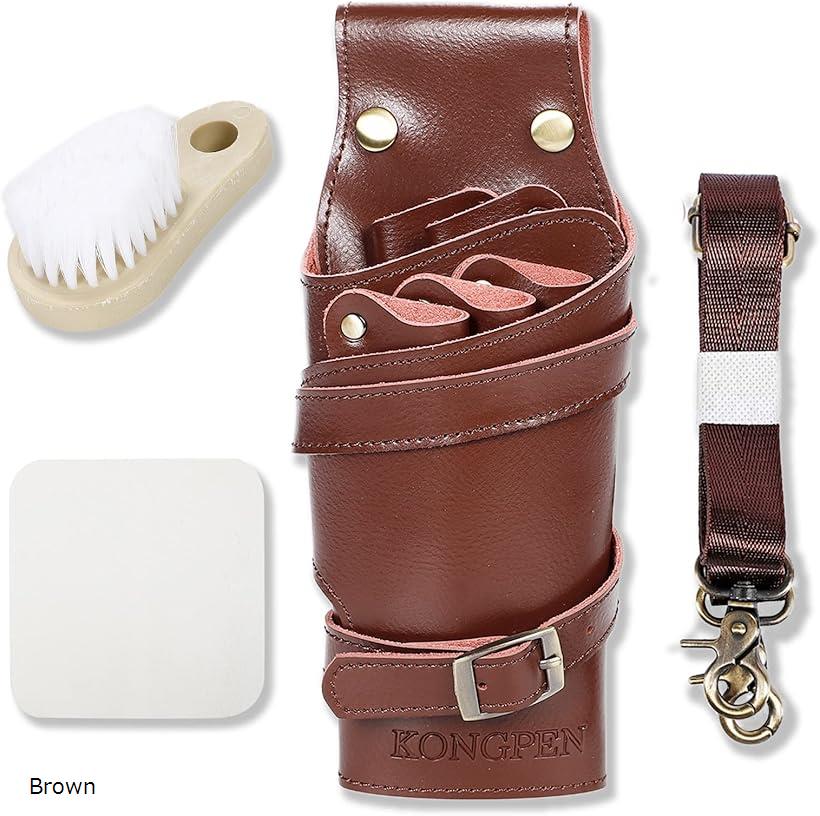 楽天市場】シザーケース 本革 5丁 セーム革 ブラシ 説明書 シザー