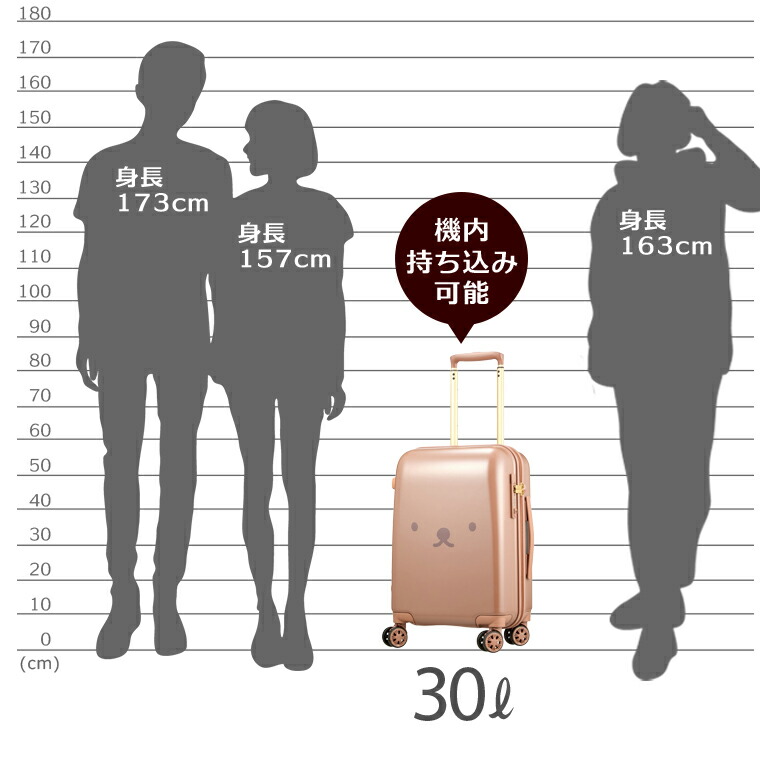 楽天市場】期間限定割引☆ミッフィー スーツケース Sサイズ 30L旅行