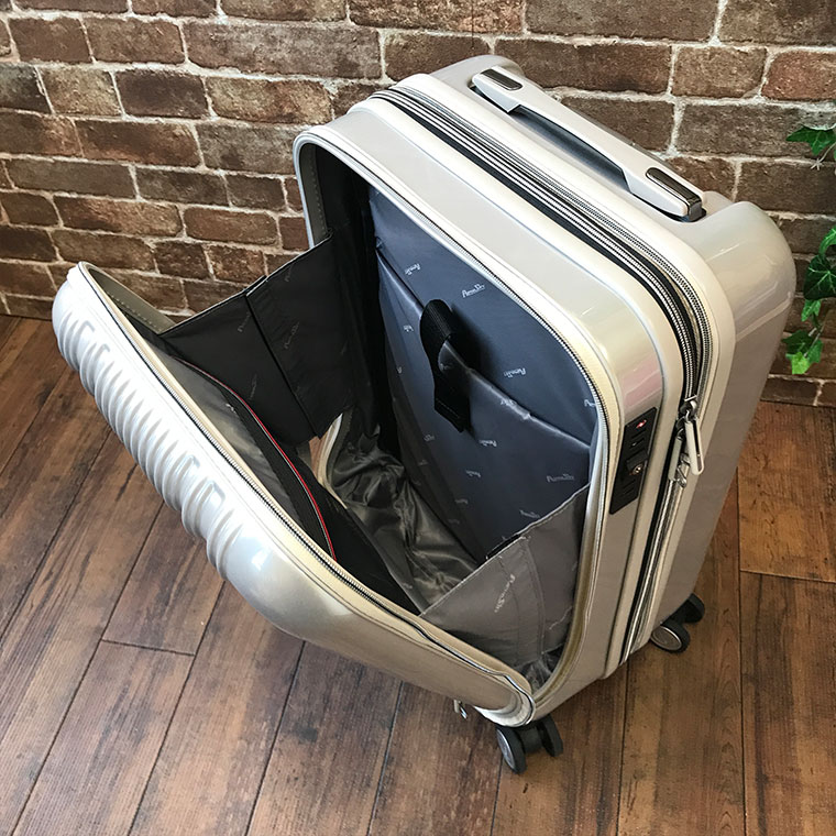 楽天市場】スーツケース Sサイズ 40L フロントオープン ストッパー