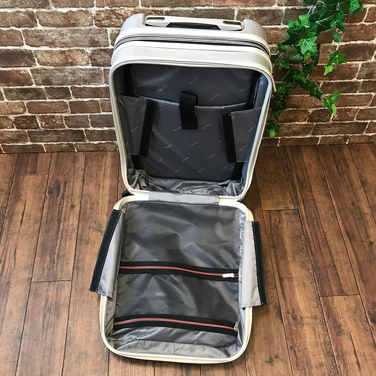 楽天市場】スーツケース Sサイズ 40L フロントオープン ストッパー