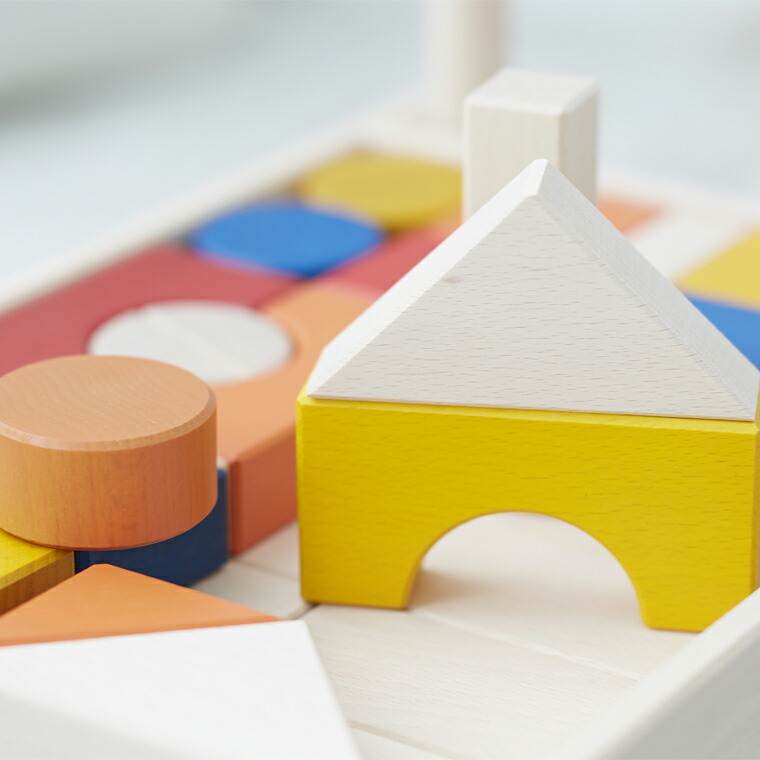 楽天市場】木のおもちゃ 日本製 ニチガン つみきぐるま 積み木 お誕生