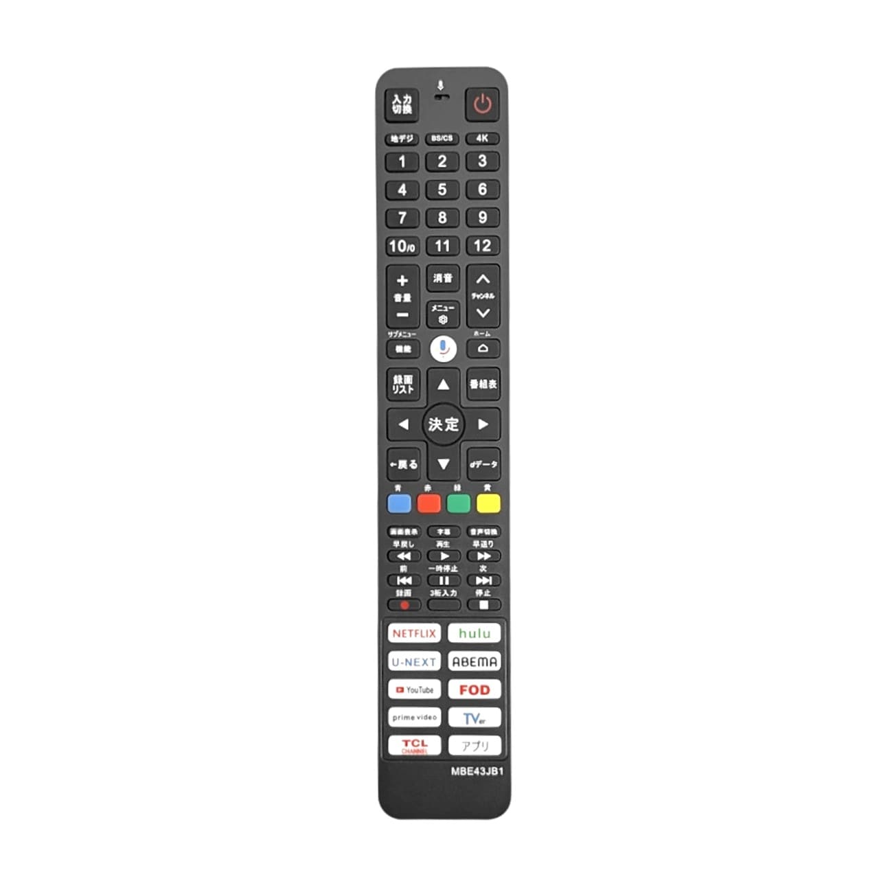 楽天市場】TCL テレビ リモコン RC843JJB1 RC843JJB2 電池付き 32S5401
